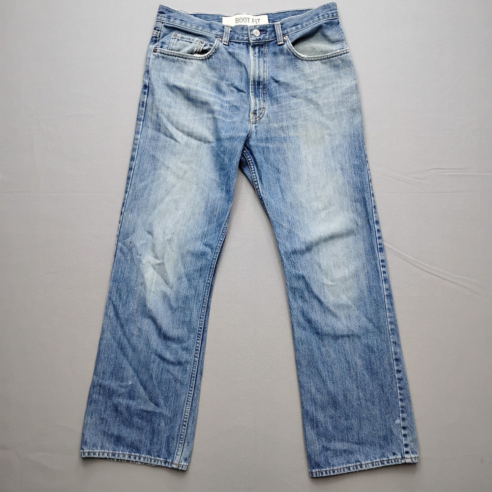 Gap 1969 Mens Boot Fit Jeans Light Wash Blue Denim 34x30 Vintage